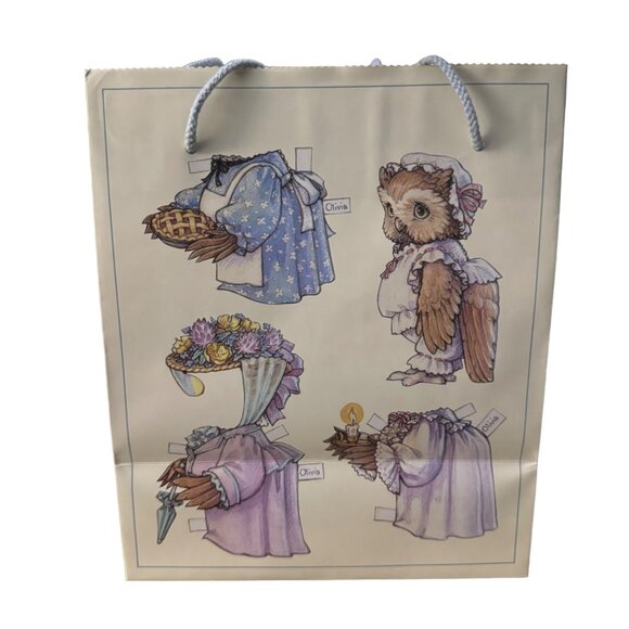 Vintage Set of 12 The Owl Family‎ Oliver & Olivia Gift Bags 9.5 X 8 - Picture 4 of 8